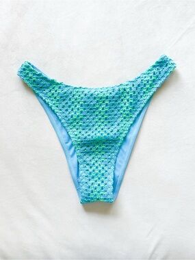 wild fable Blue and Green Crochet Bikini Bottom - Medium
